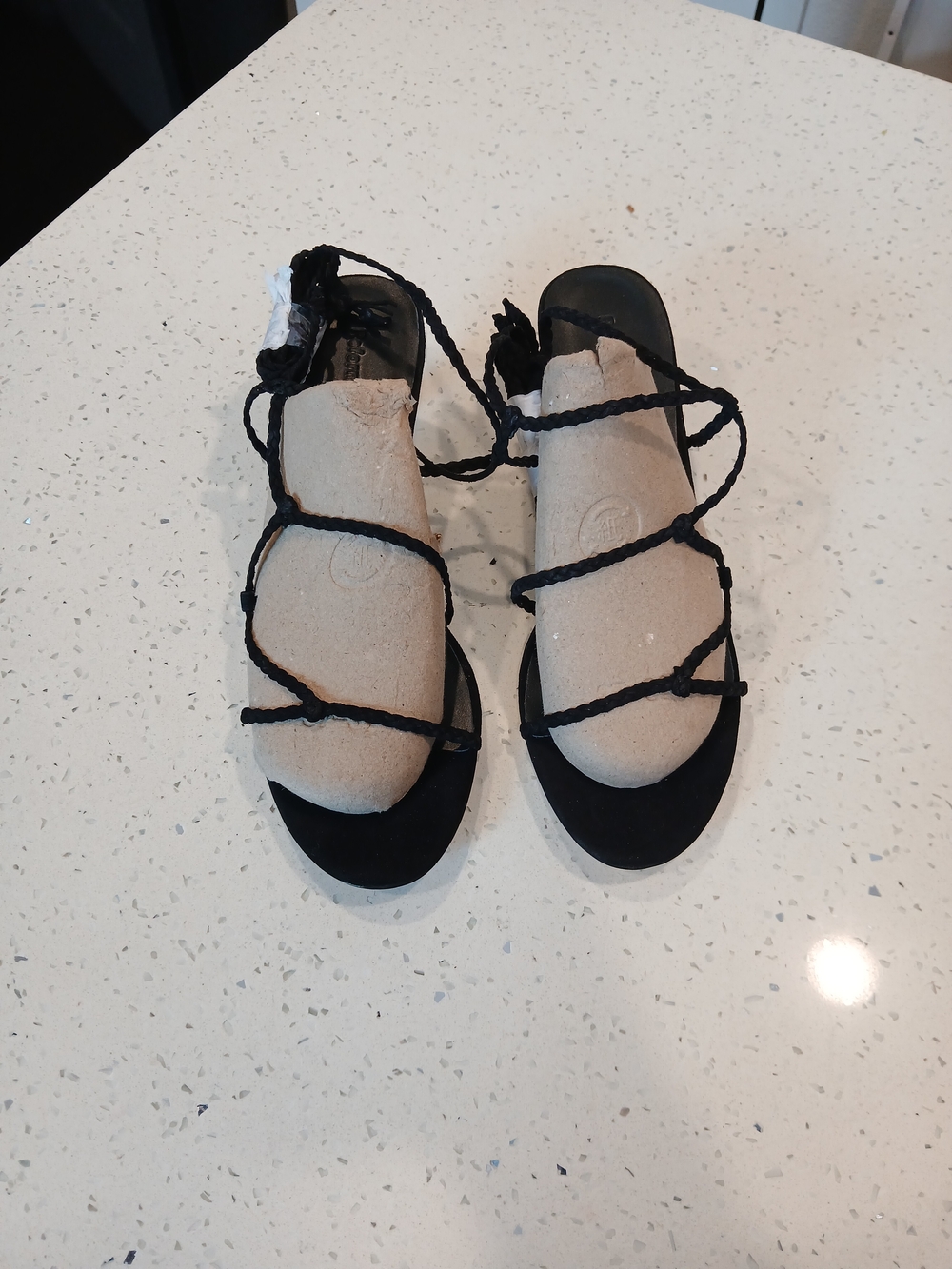 Reformation Black Braided Strap Women’s Sandals Sz 10
